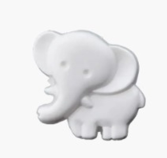 Elefant, 20mm, weiß